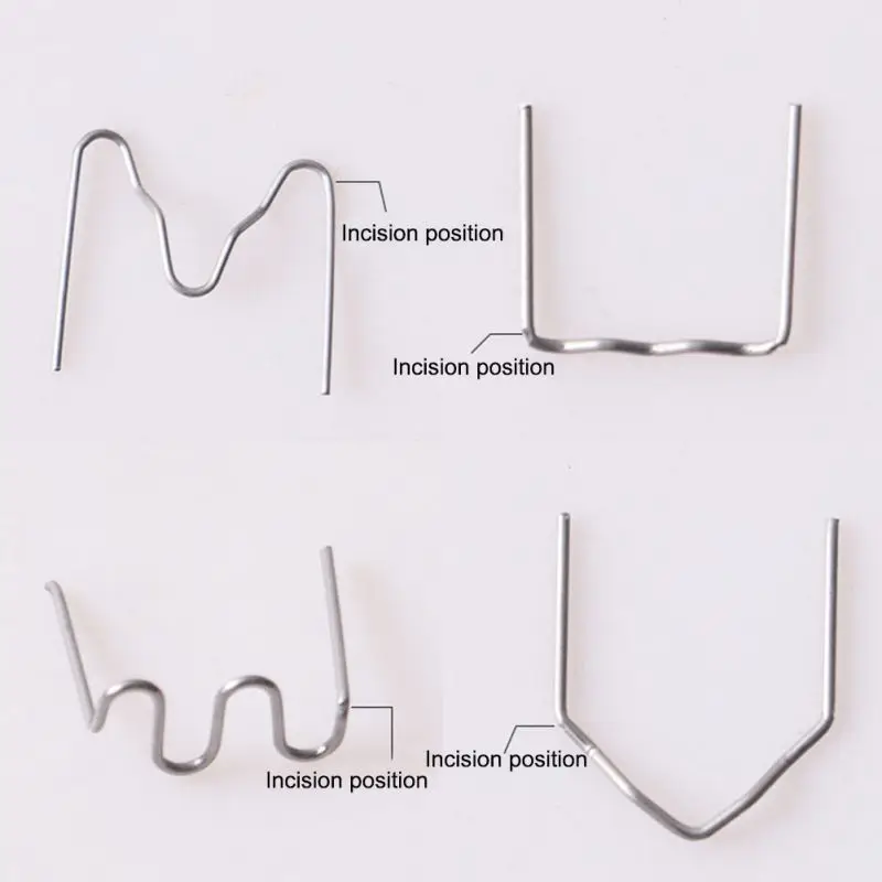 100 шт./компл. нарезанные 0,6 мм 0,8 мм волна плоские скобы для горячего степлера для Пластик степлер ремонт сварщик