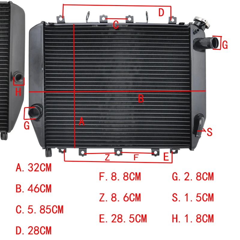 

Motorcycle Aluminum Radiator For KAWASAKI ZX-12R ZX12R ZX 12R ZX12 R 2002-2005