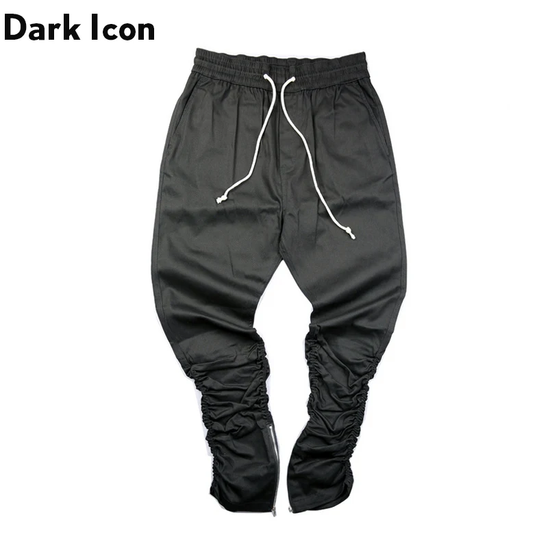 DARK ICON High Street Denim с заниженным шаговым швом шаровары Мужские штаны на молнии в