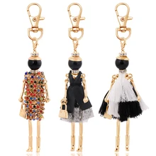 new fashion keychain for women charm key chain bag pendant key ring holder jewelry handmade girl gifts jewelry 2019 bonsny acrylic statement dog jewelry dachshund chain key ring pom gift for women girl bag charm keychain pendant jewelry