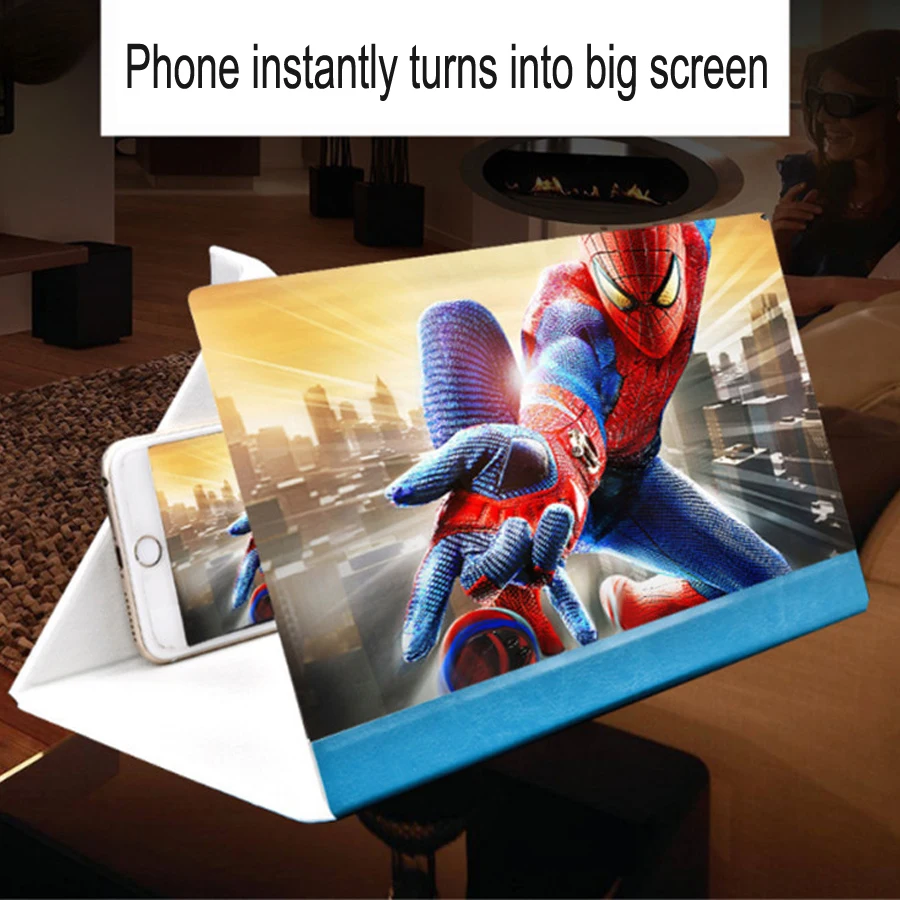 

12 inch Folding Design Mobile Phone Holder Stand Multi-function Screen Magnifier 3D Video Magnifying Glass coque telefon tutucu