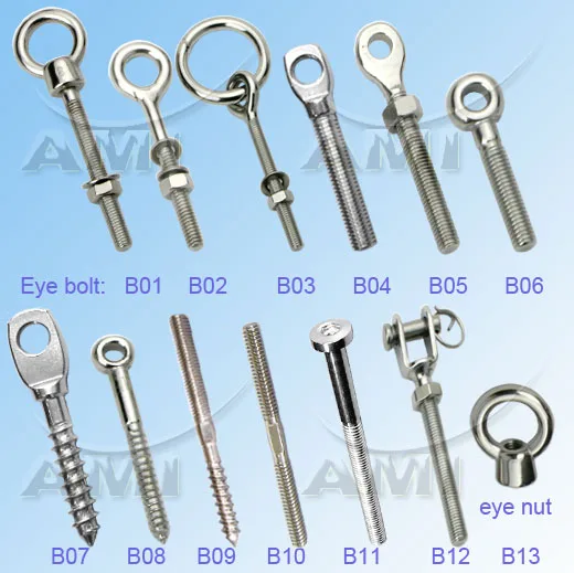 Aexit Stainless Steel Rigging 4.8 Length Hook and Eye Turnbuckle Rigging 5mm Turnbuckles M5 Thread 