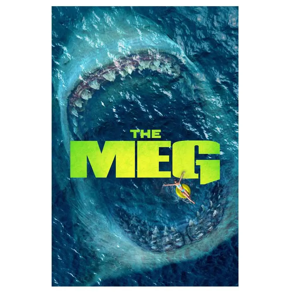 

Science Fiction Adventure Film The Meg Action Movie Art Silk Fabric Poster Prints 24x36 Large Size Wall Pictures Home Decoration