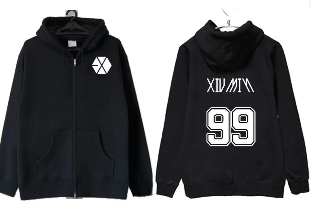 Худи Mainlead с капюшоном Kpop EXO концертный тур Япония Luhan унисекс пуловер
