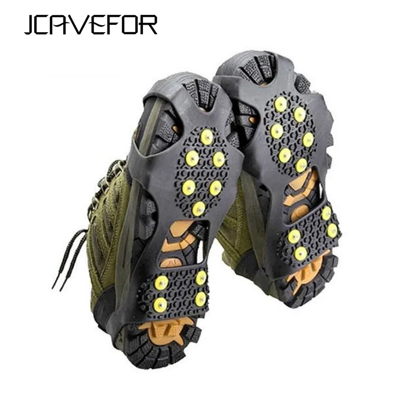 

1 Pair Hot Sale 10 Studs Anti-Skid Snow Ice Climbing Shoe Spikes Grips Crampons Cleats Overshoes
