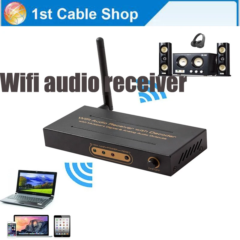 Prix pour 2.4 GHZ sans fil Wifi Musique récepteur audio décodeur avec toslink/spdif coaxial et L/R audio sortie Prix pour 2.4 GHZ sans fil Wifi Musique récepteur audio décodeur avec toslink/spdif coaxial et L/R audio sortie