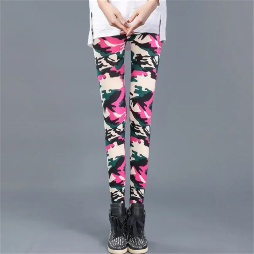 YGYEEG новые женские леггинсы, уличные хлопковые леггинсы, повседневные леггинсы с цветочным принтом, мягкие модные женские брюки с граффити - Цвет: Camouflage rose