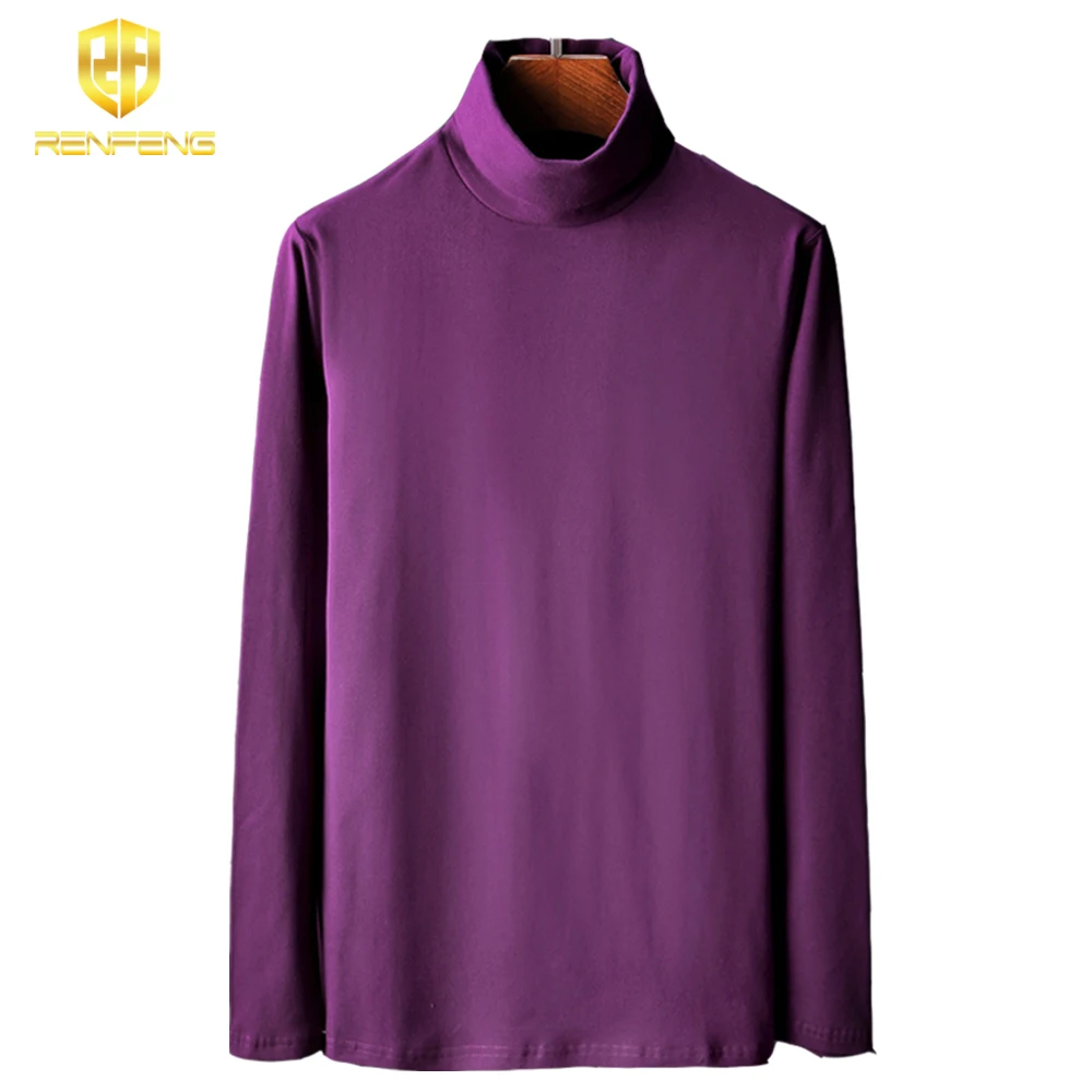 pull homme 2018 pullover mens t shrits long sleeves t shirt men turtleneck Pack of 5 thick clothes thermo ndershirts S-4XL size (4)