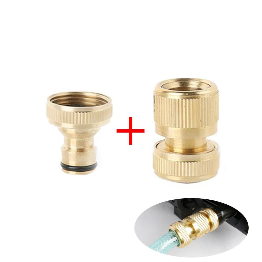 

High Pressure Washer Copper Adapter Quick Connection Car Washing Machine Water Connector Garden Hose Pipe Fitting