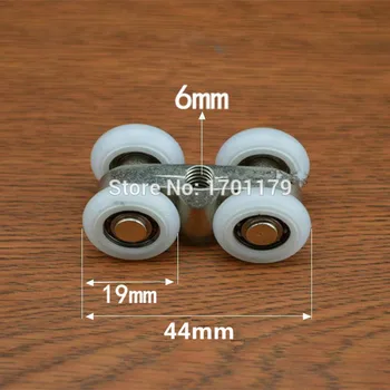 

Shower glass sliding door fittings hanging small pulley wheel hanging conventional four-track roller wheel pulley - Special