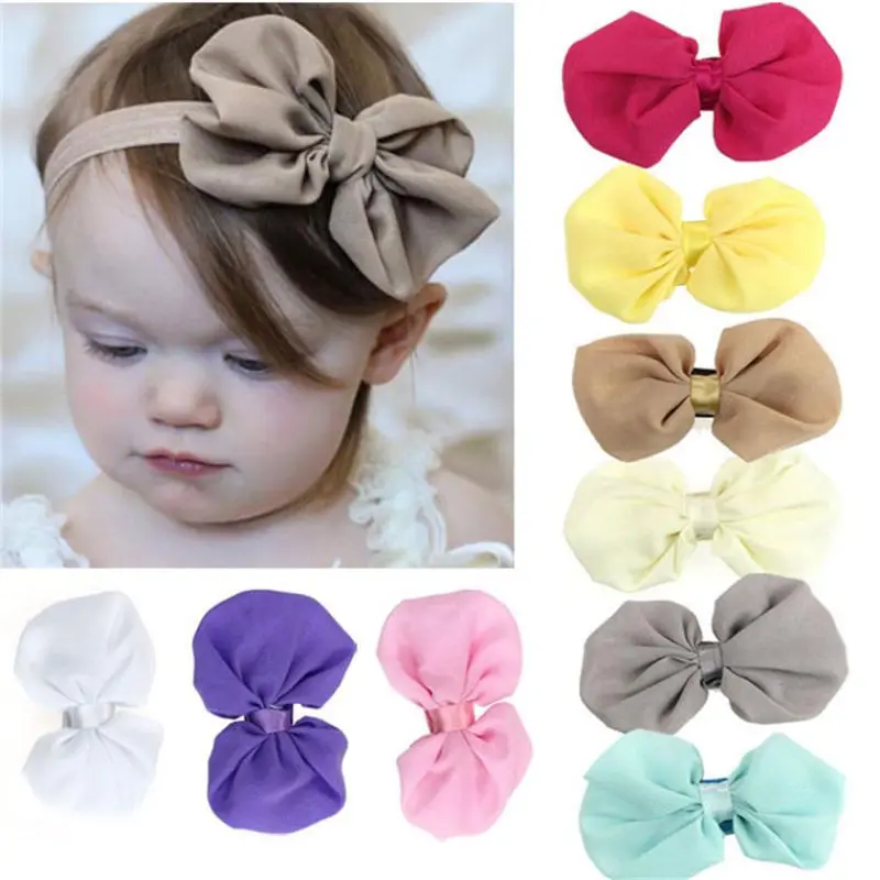 Diademas Con Lazo Para Bebé/Niña (17 Unidades) - Horquillas Elásticas De Grogrén, Multicolor, Para Peinados Y Accesorios