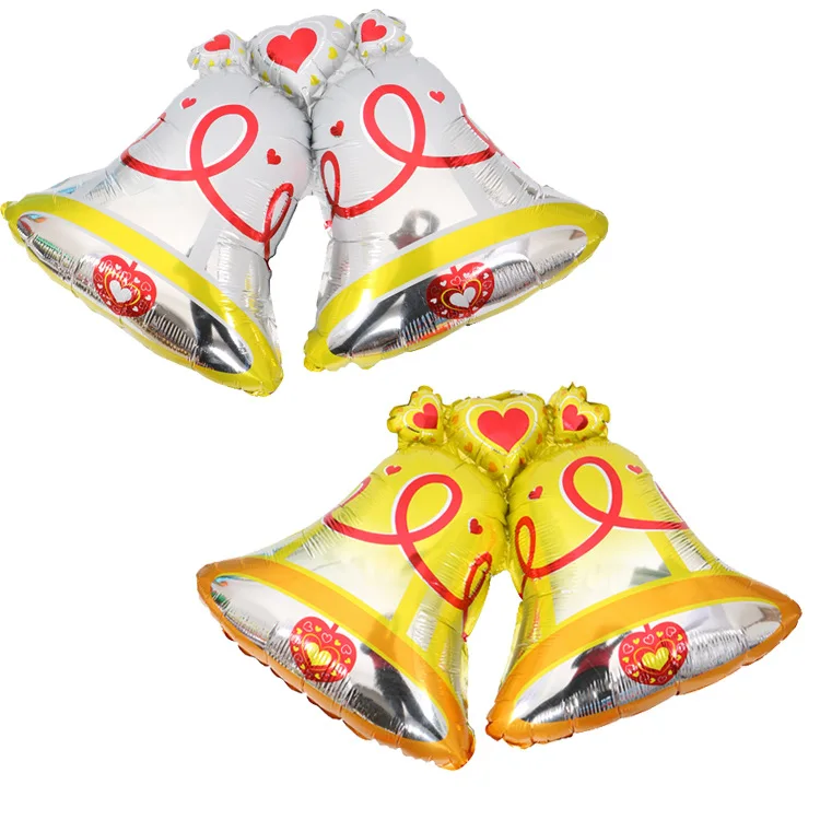 Large Christmas bell foil balloons helium balloon merry ...