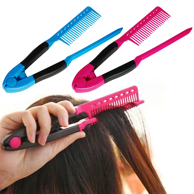 DIY салон парикмахерская стрижка инструмент для укладки волос анти-статические гребни для Модные расчески для волос с v-образным вырезом Тип