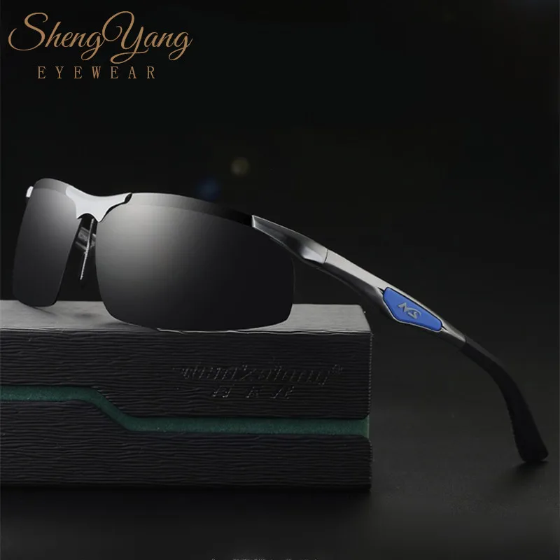 SHEYANG Для мужчин Открытый Спорт поляризованные очки Алюминий магния вождения Ретро мужской старинные очки аксессуары óculos W3009