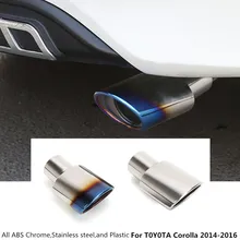 Car muffler exterior end tail pipe outlet dedicate stainless steel exhaust tip tail 1pcs For Toyota Corolla Altis 2014 2015 2016