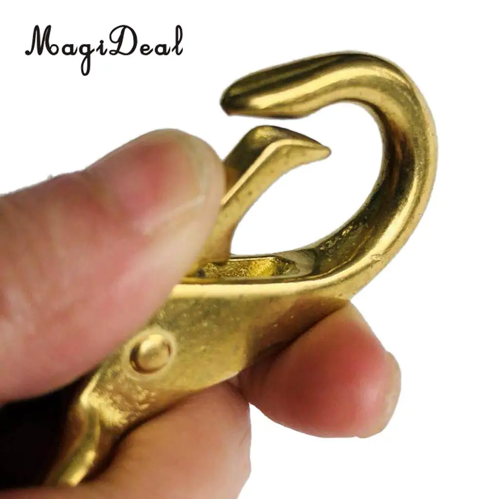 MagiDeal Heavy Duty Pure Brass Fixed Eye Marine Boat Snap Hook Buckle for Fishing Flatable Sail Canoe Kayak Boat Accessories