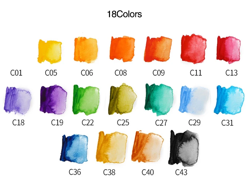 Улучшенный 18/25/33/42 Цвет сплошной набор акварельных красок сборно-разборный водный Цвет Краски кисточек для рисования количество креативная Питьевая Цвет для татуажа, пигмент для мануального татуажа для рисования