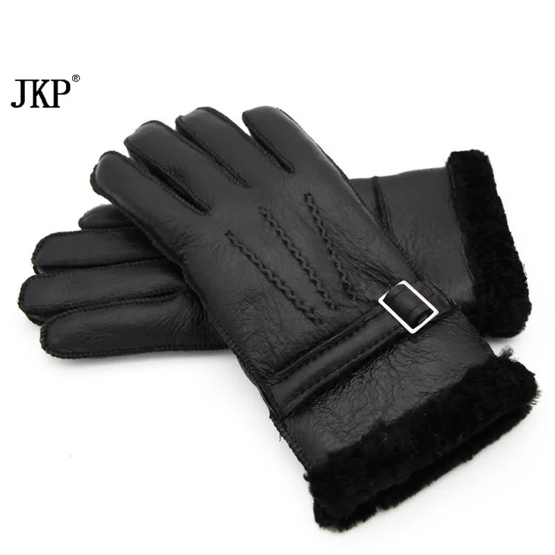 

Women's Gloves Real Leather Sheepskin Winter Gloves Hot Warm Stylish Full Finger Ladies Gloves Mittens Genuine Leather Gloves