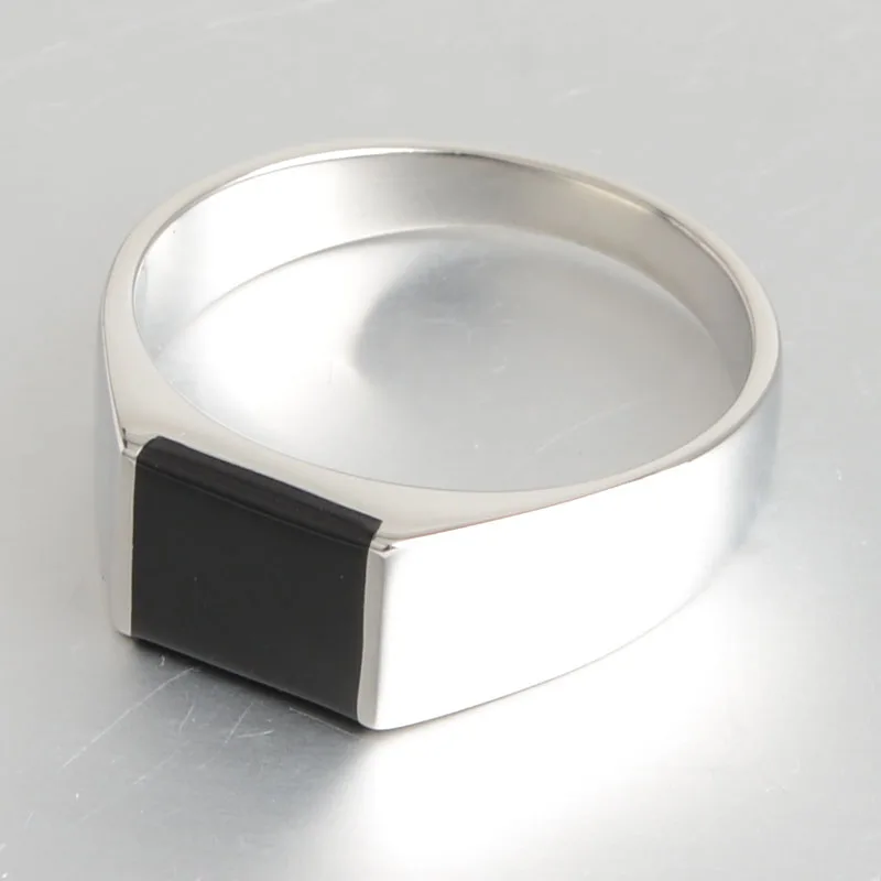 Rectangular Natural Stone Indian Style 316L Stainless Steel Rings stainless steel ring,finger ring,silver ring