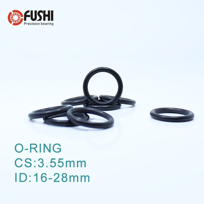 CS3.55mm EPDM уплотнительное кольцо ID 16/17/18/19/20/21,2/22,4* 3.55mm50PCS уплотнительное кольцо уплотнительное уплотнение выхлопное крепление резиновый изолятор втулка