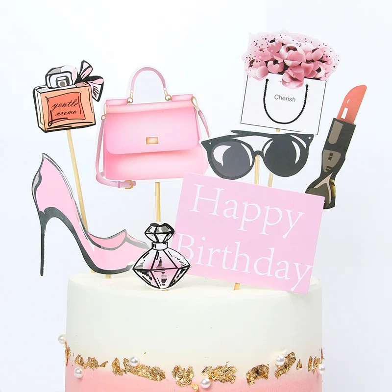 Decoration De Gateau A Talons Hauts Pour Fille Parfum Decoration De Gateau Joyeux Anniversaire Simple Dame Fournitures De Fete Pour Toujours 21 Aliexpress