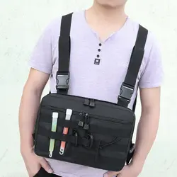 Нагрудный мешок Регулируемый боевой разгрузочный жилет хип-хоп пакет Функциональная сумка на плечо поясные пакеты EDC облегченная