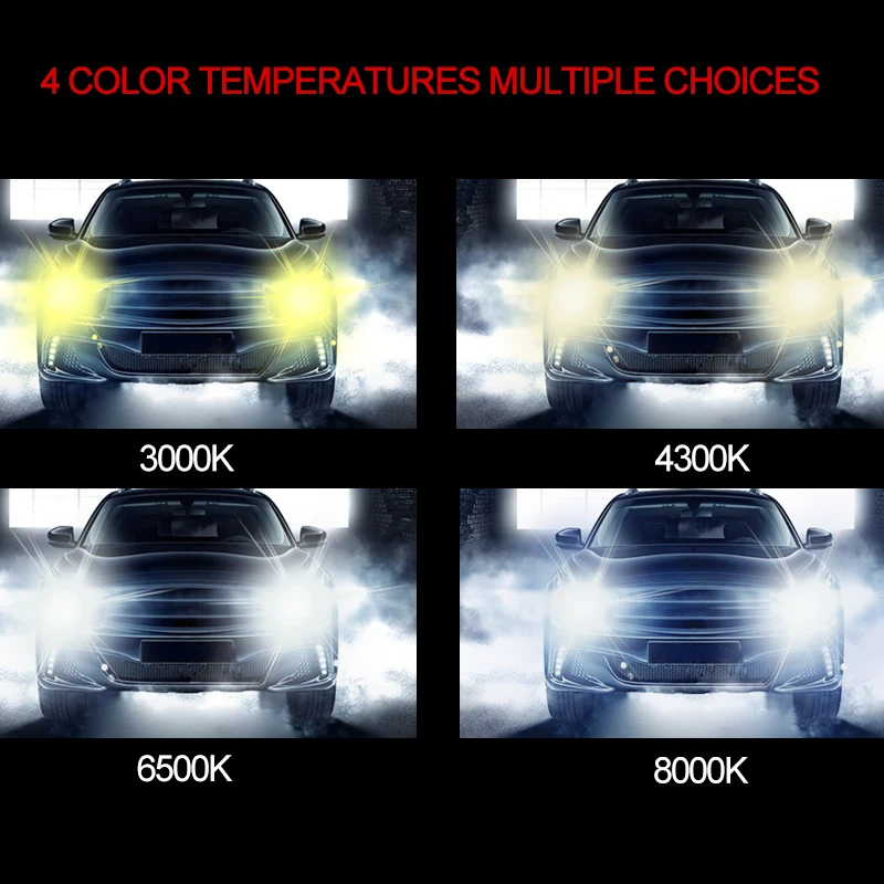 AcooSun светодиодный H4 H7 светодиодный мини Canbus для автомобильных фар комплект светодиодный 3000K 4300K 6500K 8000K 72W фары для 10000LM H1 H11 9005 HB3 9006 HB4 H8 H9
