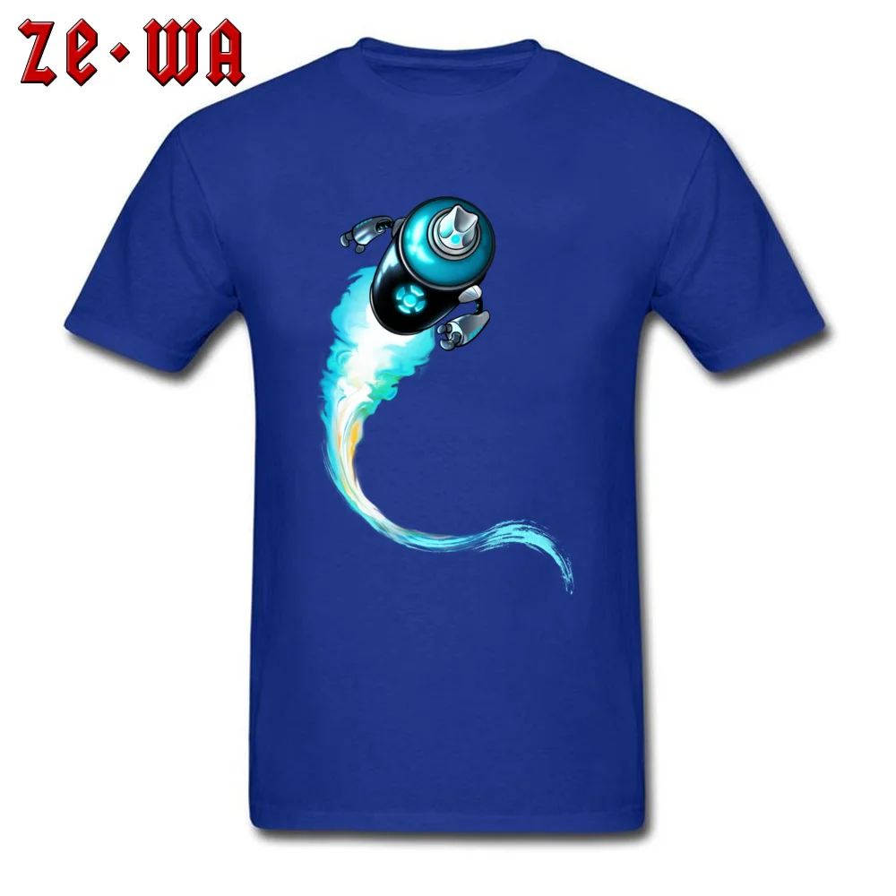  Man T-shirts RoboSpray Printed On Tees 100% Cotton Fabric O-Neck Short Sleeve Hip hop Clothing Shirt Summer/Autumn RoboSpray blue