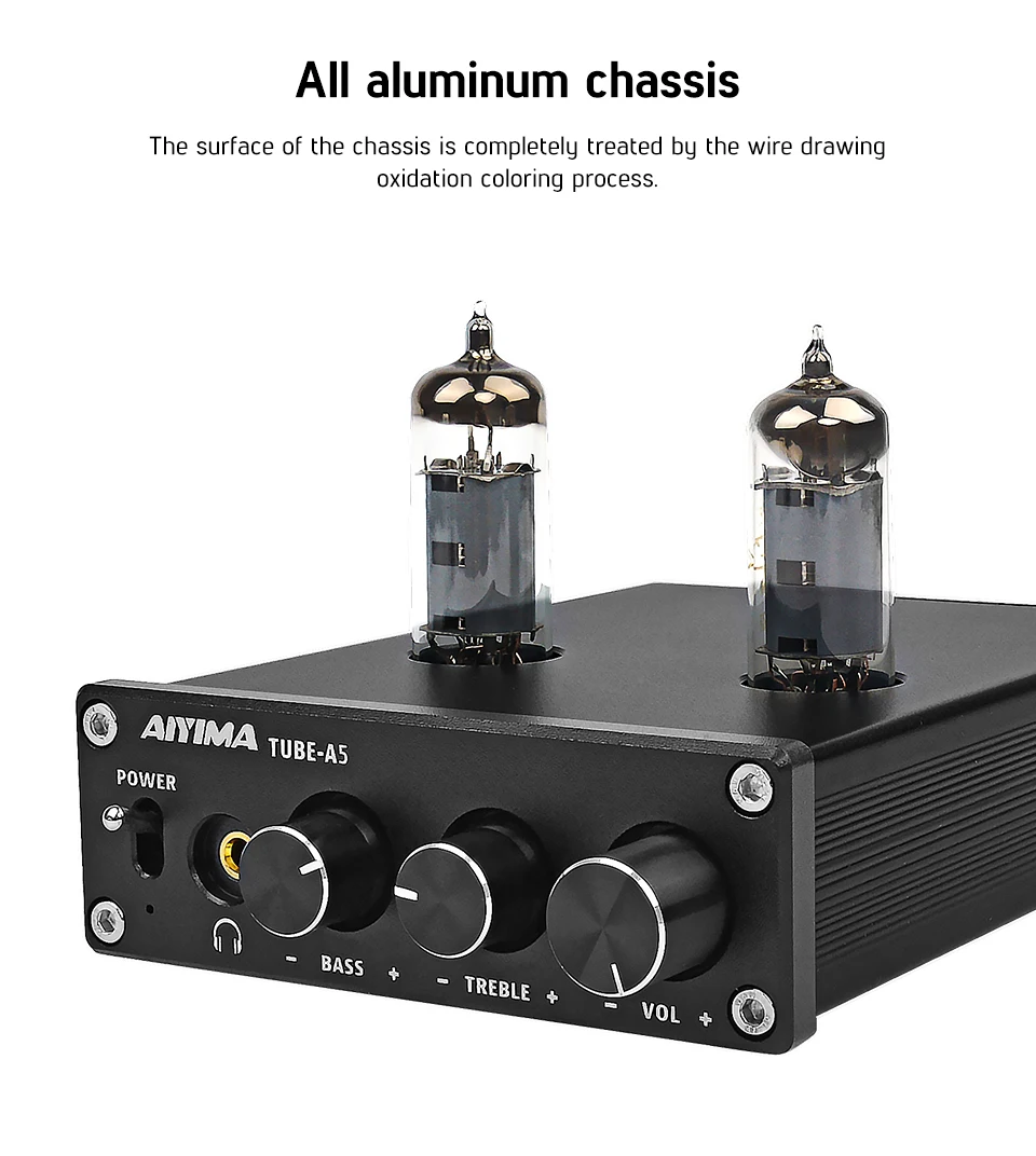 AIYIMA Bluetooth 4,2 TPA3116D2 силовые цифровые домашние усилители аудио Плата 50Wx2 HiFi стерео вакуумный 6J4 ламповый усилитель Amplificador