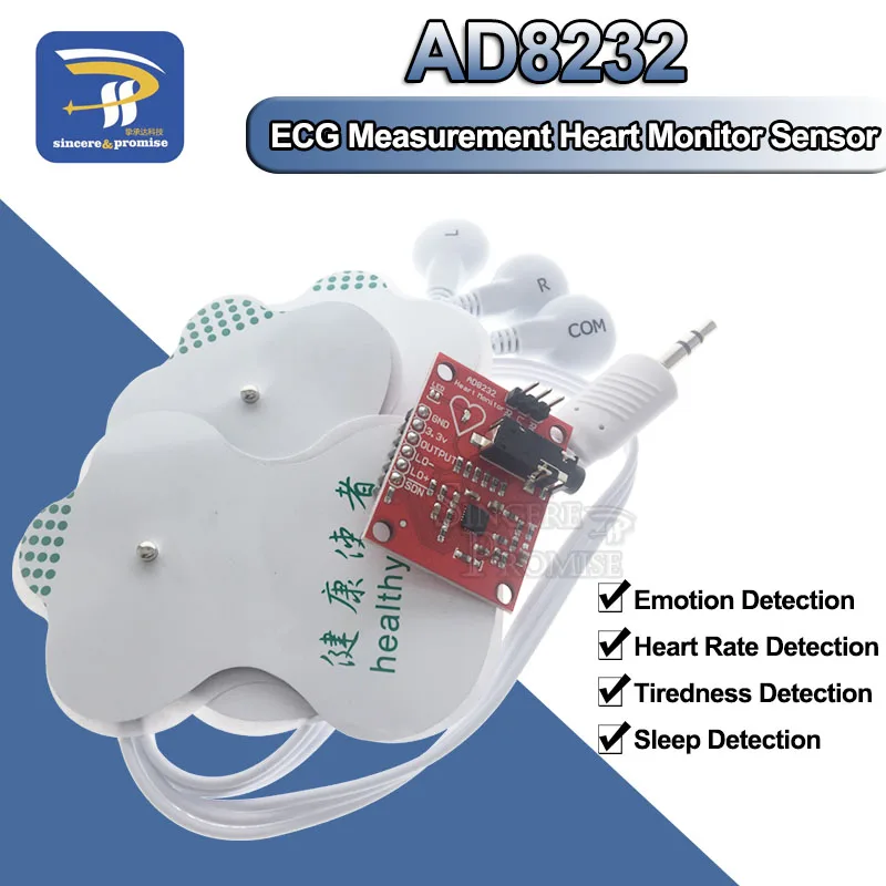 

AD8232 ECG Physiological Measurement Heart Pulse Single Lead Heart RateMonitor Sensor Module for Arduino UNO R3 diy kit