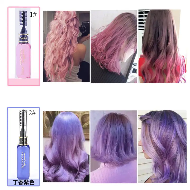 13 Colors One Time Hair Color Hair Dye Temporary Non Toxic Diy Hair Color Mascara Dye Cream Blue Grey Purple