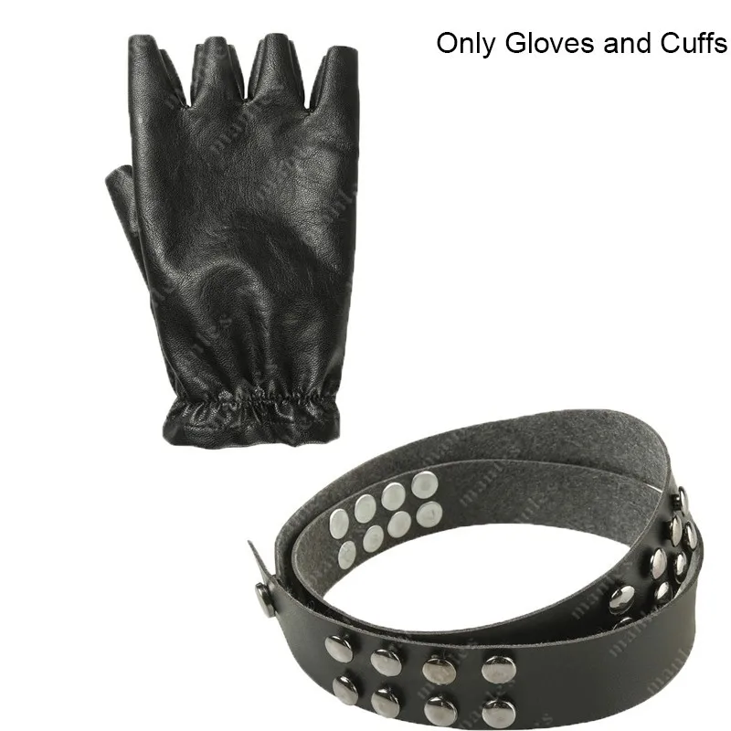 May Cry 5 Косплей Костюм Nero игра для взрослых мужчин на заказ пальто кожаные аксессуары для взрослых Тренч перчатки ожерелье с манжетами - Цвет: Only gloves and cuff