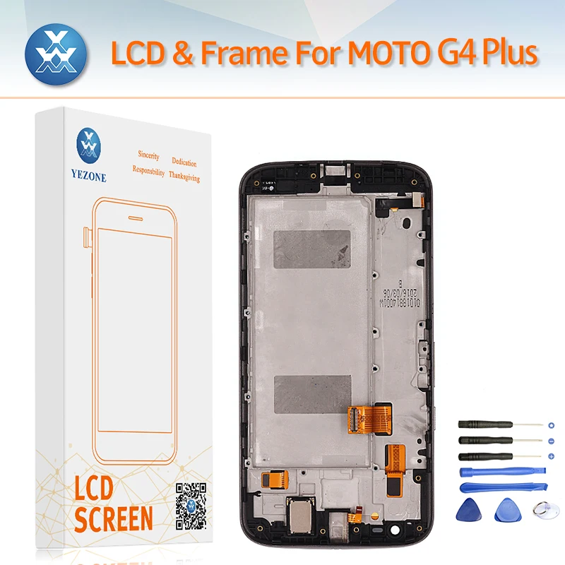 100% тестирование yezone ЖК-дисплей для Motorola Moto G4 плюс XT1640 XT1641 XT1644 Экран дисплея