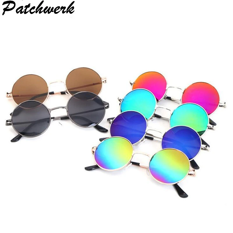 Новые винтажные Детские UV400 линзы поликарбонатные солнцезащитные очки для мальчиков/девочек Gafas Prince зеркальная круглая оправа из сплава Toad Sunglasse