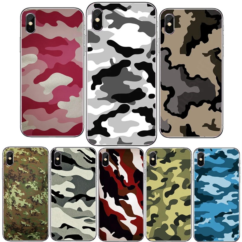 Хит темно-синий морской камуфляж Классический Жесткий ПК для iPhone X 10 7 7Plus 6 6S 8 Plus 5 5S