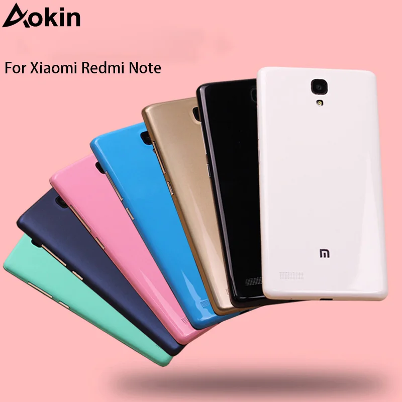

Aokin Fashion Colorfull Battery Back Cover For Xiaomi Redmi Note Ultra Thin Door Housing Replacement For Redmi Note Case 5.5"