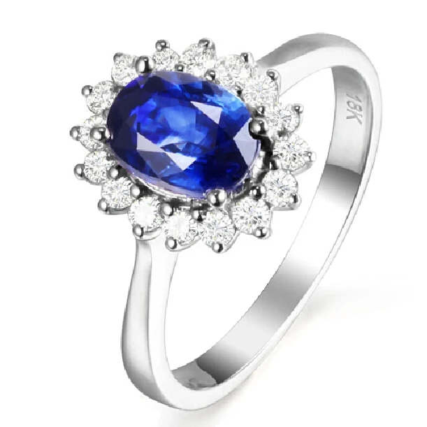 Classic Princess Diana Engagement Ring 2ct Oval Cut Sapphire Simulated ...