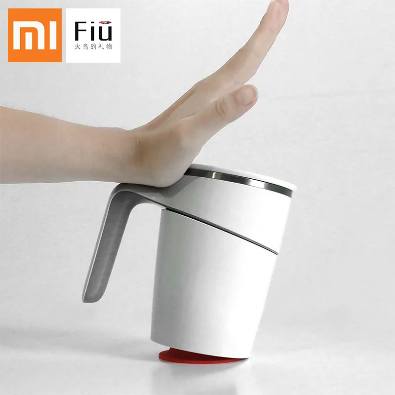 Оригинальная чашка для воды Xiaomi Fiu, не заливающая, 470 мл, волшебная присоска, нескользящая, ABS, двойная изоляция, 304 чашка из нержавейки