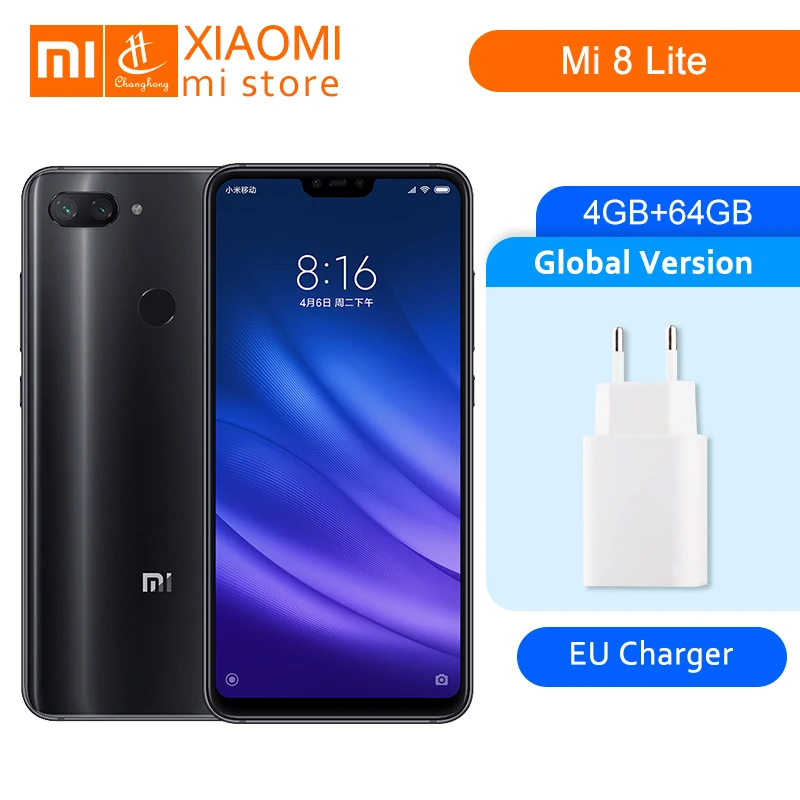 

Global Version Xiaomi Mi 8 Lite 4GB 64GB Smartphone Snapdragon 660 Octa Core CPU 6.26" FHD+19:9 Full Screen 24MP Front Camera CE