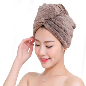 

1PC/Lot New Brand Quick-Dry Hair Towel Water absorption Dry hair Cap Women Fashion Girl Wash Hair Necessity Daily Using