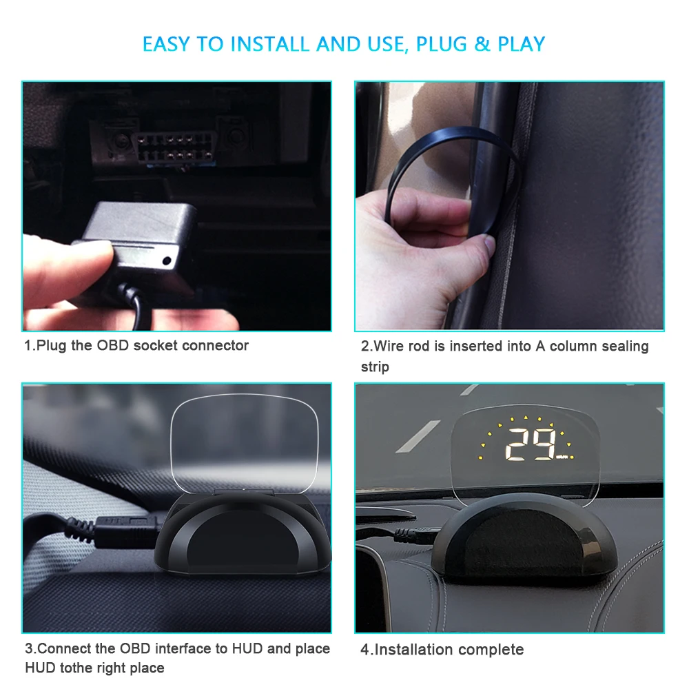 Автомобильный диагностический проектор WiiYii C700S HUD с дисплеем OBD2 GPS системой