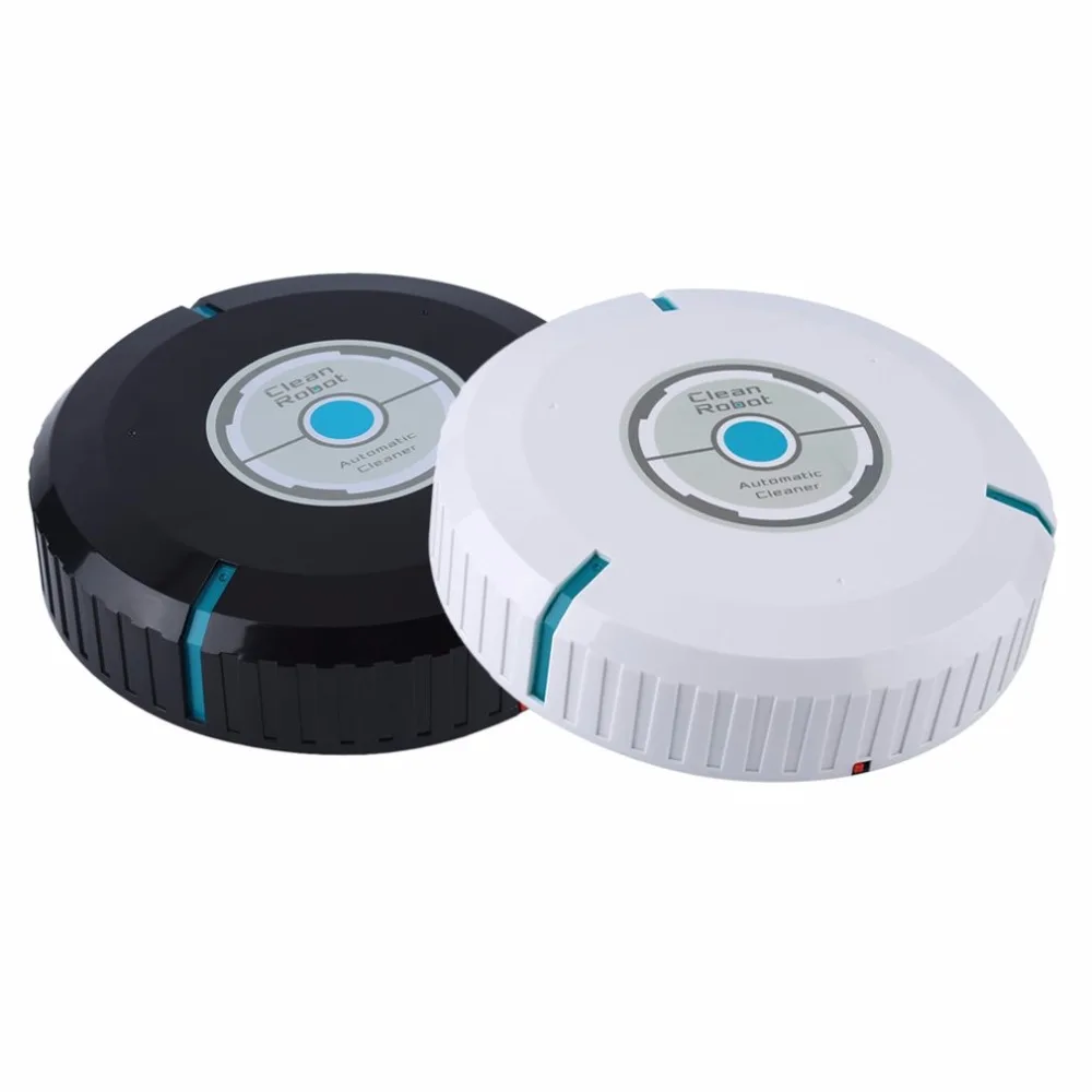 Automatic Mini Desktop Vacuum Cleaner Dust Sweeper Robot Battery Powered 11 x 11 x 5.5cm White