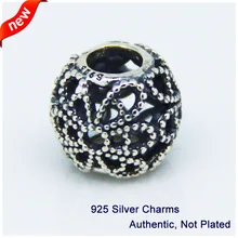 Подходит для Пандора браслеты розы амулеты серебряные бусины 925 пробы