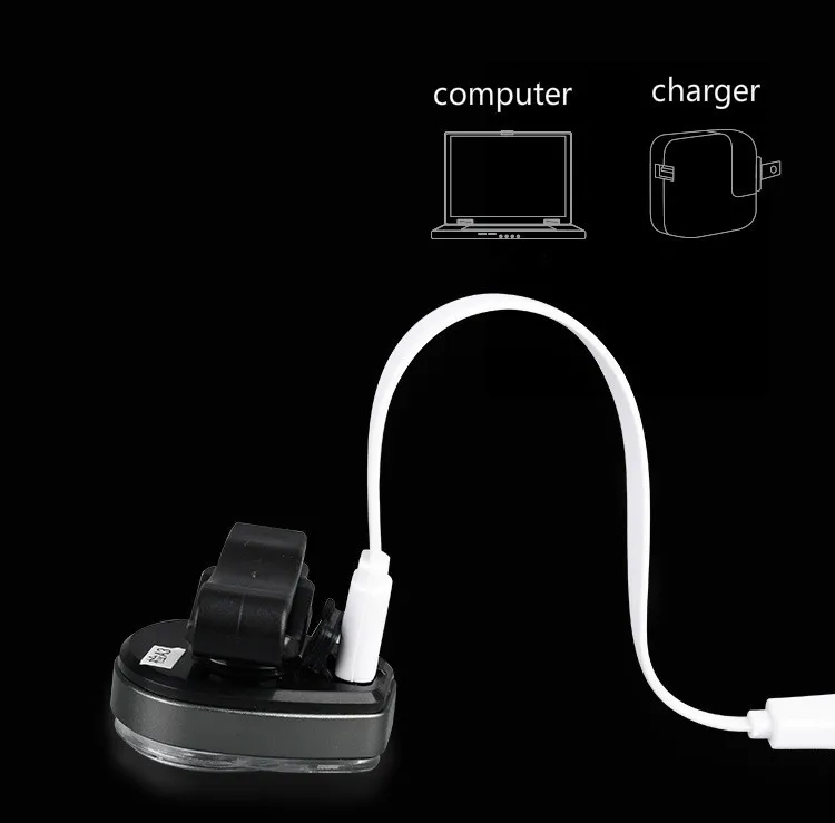 Best Smart Bicycle Tail Light USB Charging Warning Lights LED MTB Round Rear Back Safety Lamp Bike Accessory 2