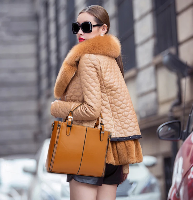 Ladies Bag Leather Handbags High Quality Casual Female Bags Tote Shoulder Bag Large Capacity Purse Pocket Messenger Hand SS7116 (17)