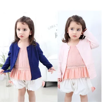 

Children Kids Sweater Autumn Baby Girl Cardigan Knitted Cotton Casual Outerwear Coat Clothes