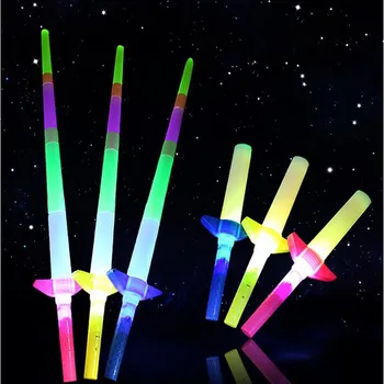 

10pcs Kids Glow Sticks Light Up Toys Telescopic Flash Sticks For Grand Event Xmas Concert Party Cheer Supplies Free Shipping