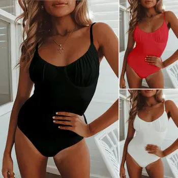 

2019 Fashion Sexy Bodycon Summer Women Crew Neck Sleeveless Slim Sling Wrinkle Bodysuit Jumpsuit Romper Top 4 Colour S-XL