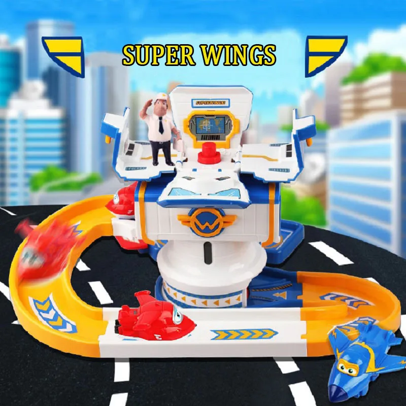 

Cartoon Super Wing Control Center with AirPlane Toy Anime Transformation Collection Jouet Children Birthday Brinquedos Gift