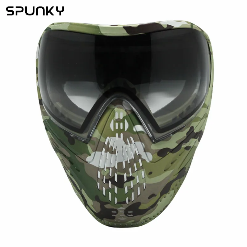GREAT Lotus Camo Tactical Military PAINTBALL MASK Airsoft Mask DYE I4